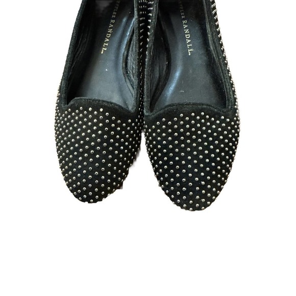 Loeffler‎ Randall Womens Slip On Studded Round Toe Ballet Flats Black Suede 6.5 - Picture 5 of 11